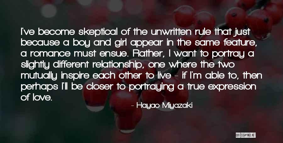 I Want A True Relationship Quotes By Hayao Miyazaki I Want A True Relationship Quotes By Hayao Miyazaki