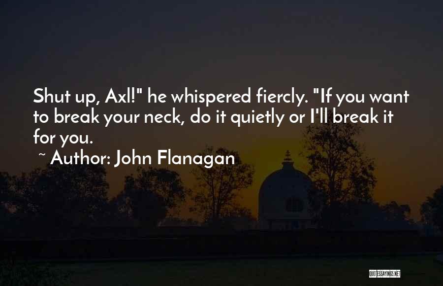 I Want Break Up Quotes By John Flanagan