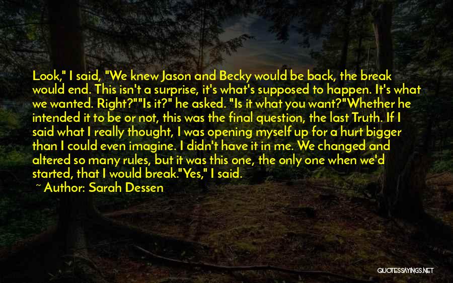 I Want Break Up Quotes By Sarah Dessen