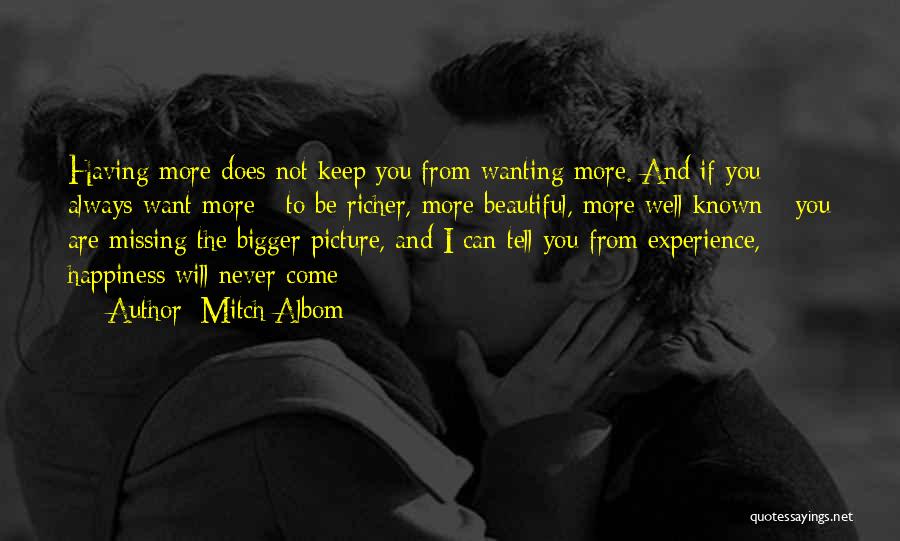 I Want Happiness Quotes By Mitch Albom
