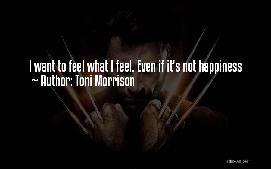 I Want Happiness Quotes By Toni Morrison