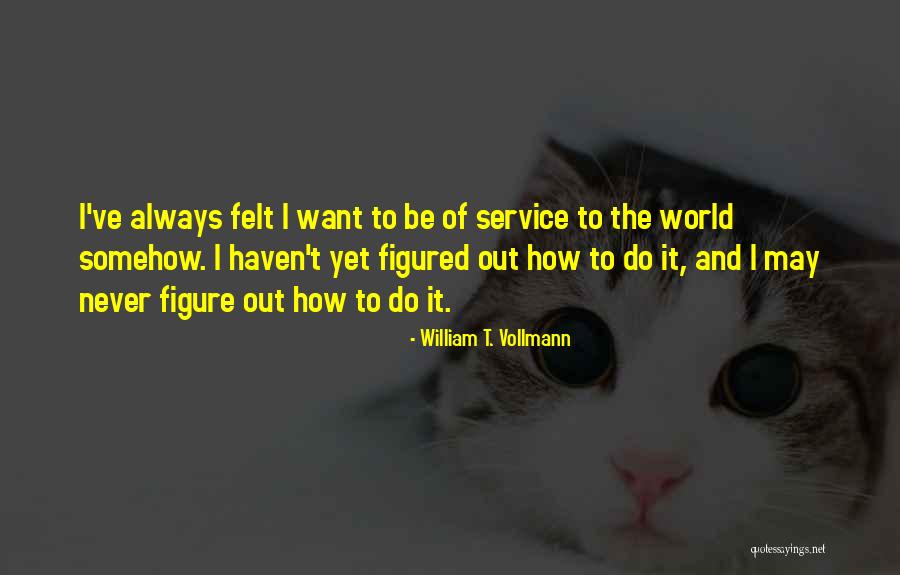 I Want It Quotes By William T. Vollmann