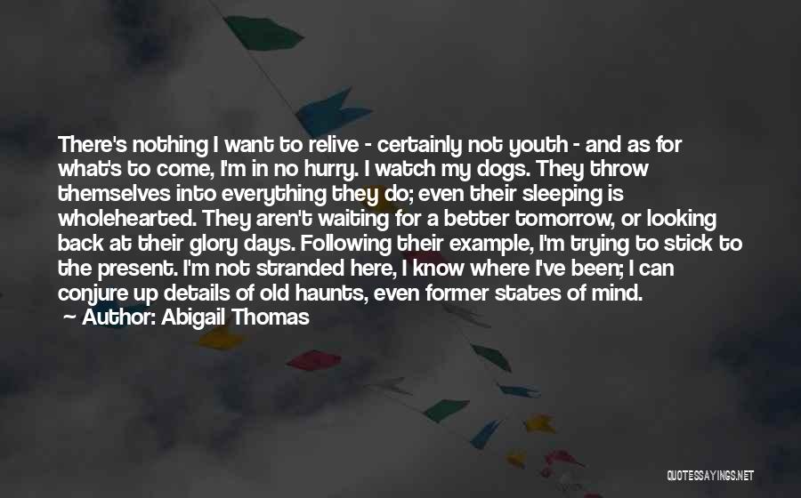 I Want My Old Days Back Quotes By Abigail Thomas