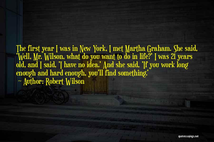 I Want Something New Quotes By Robert Wilson