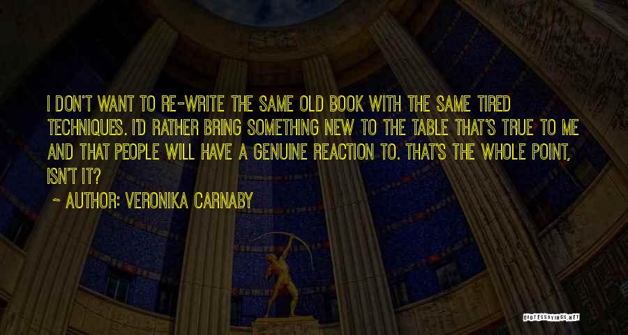 I Want Something New Quotes By Veronika Carnaby