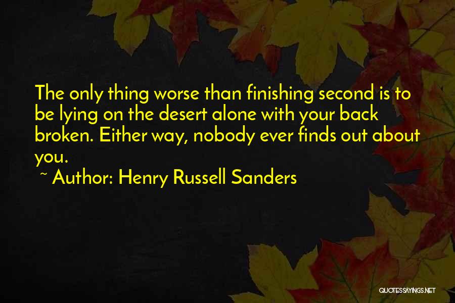 I Want To Go Back To My Past Quotes By Henry Russell Sanders