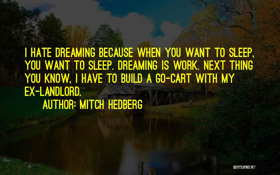 I Want To Go To Sleep Quotes By Mitch Hedberg