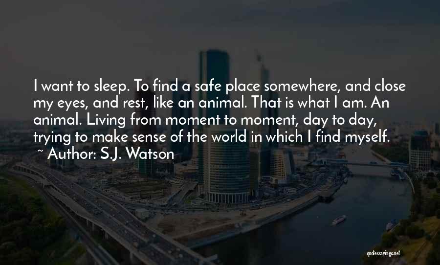 I Want To Go To Sleep Quotes By S.J. Watson