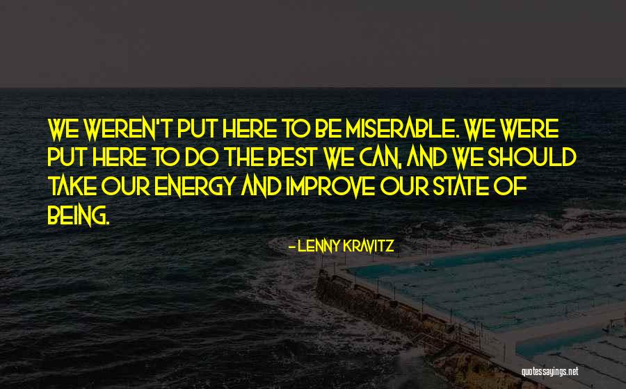 I Want To Improve Myself Quotes By Lenny Kravitz