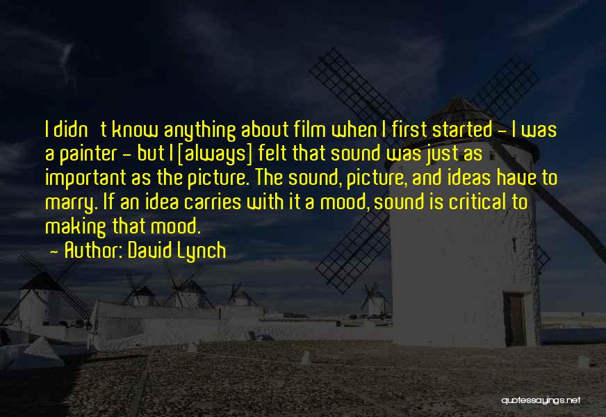 I Want To Marry You Picture Quotes By David Lynch