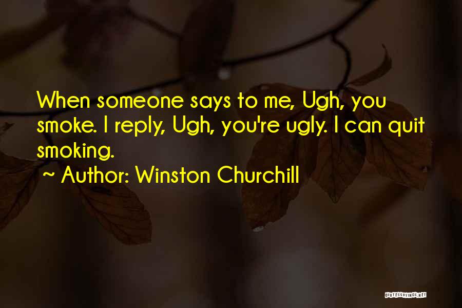 I Want To Quit Smoking Quotes By Winston Churchill