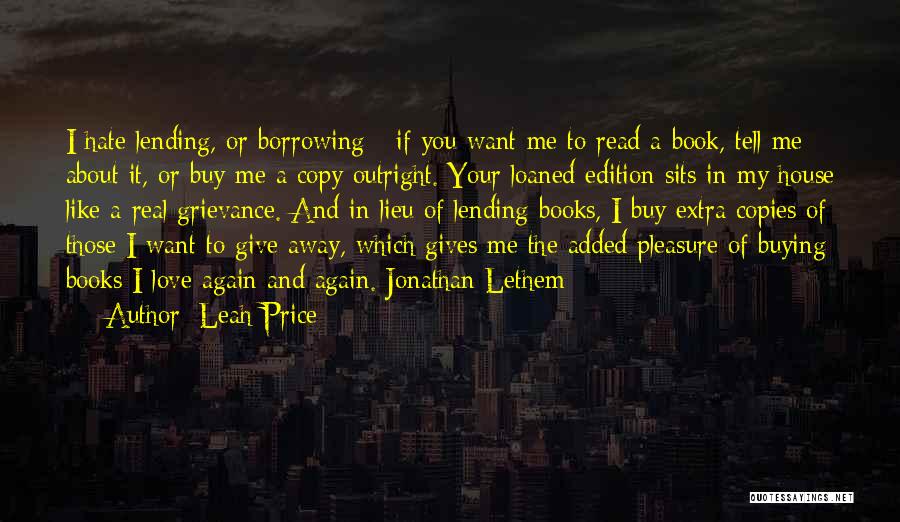 I Want To Read Quotes By Leah Price