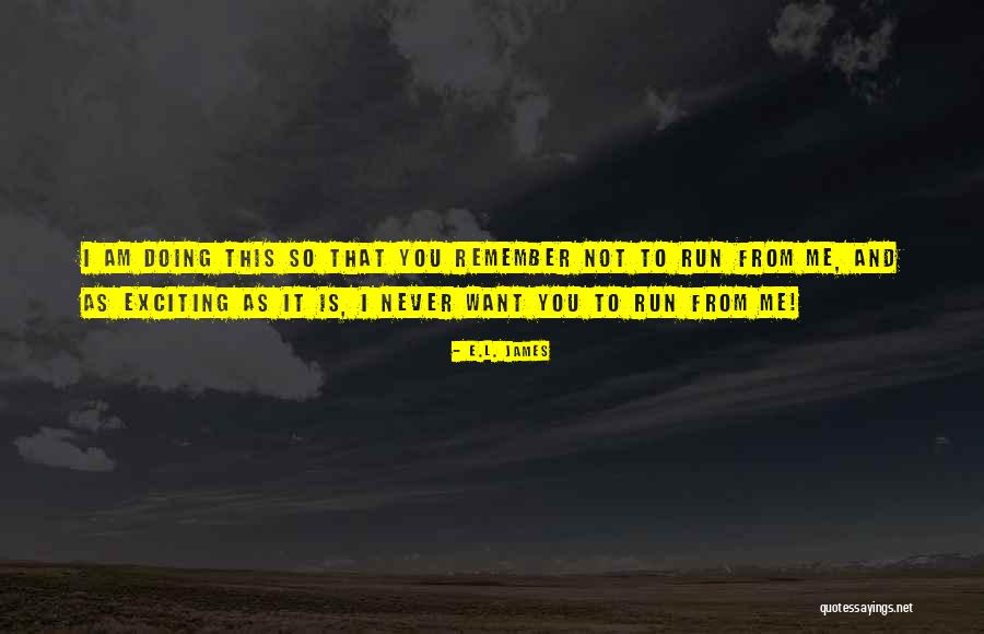 I Want To Run To You Quotes By E.L. James I Want To Run To You Quotes By E.L. James