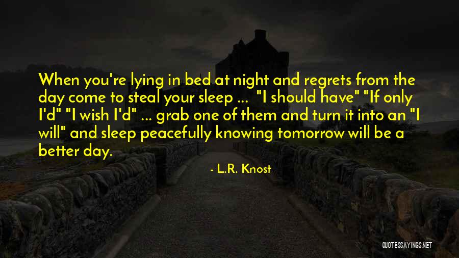 I Want To Sleep Peacefully Quotes By L.R. Knost