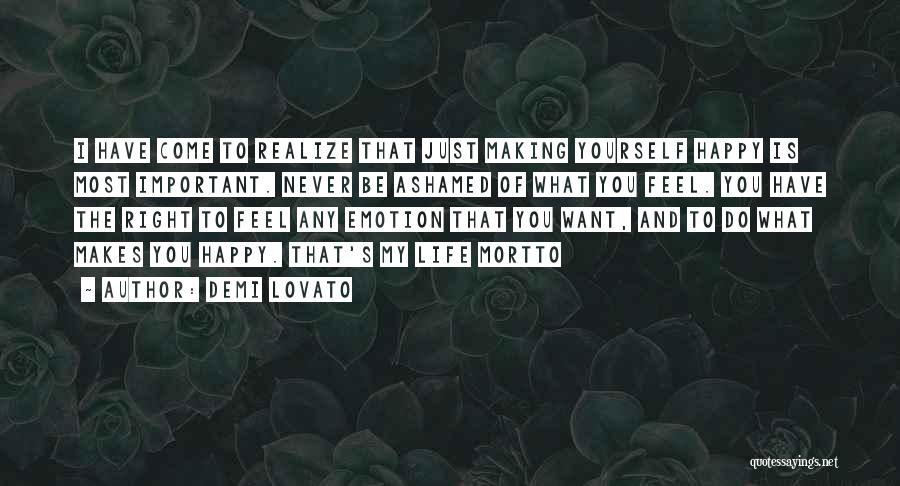 I Want To Stay Happy Quotes By Demi Lovato