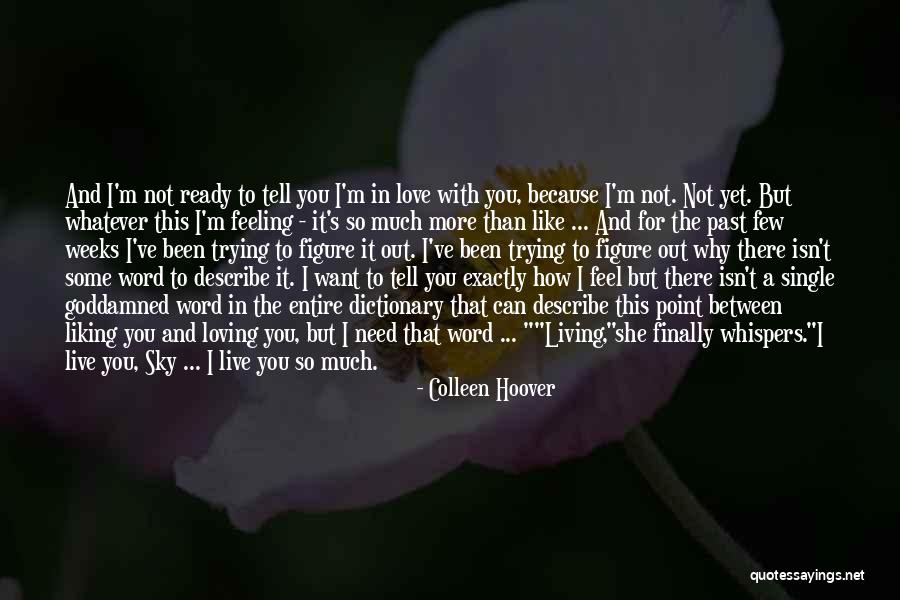 I Want To Tell I Love You Quotes By Colleen Hoover