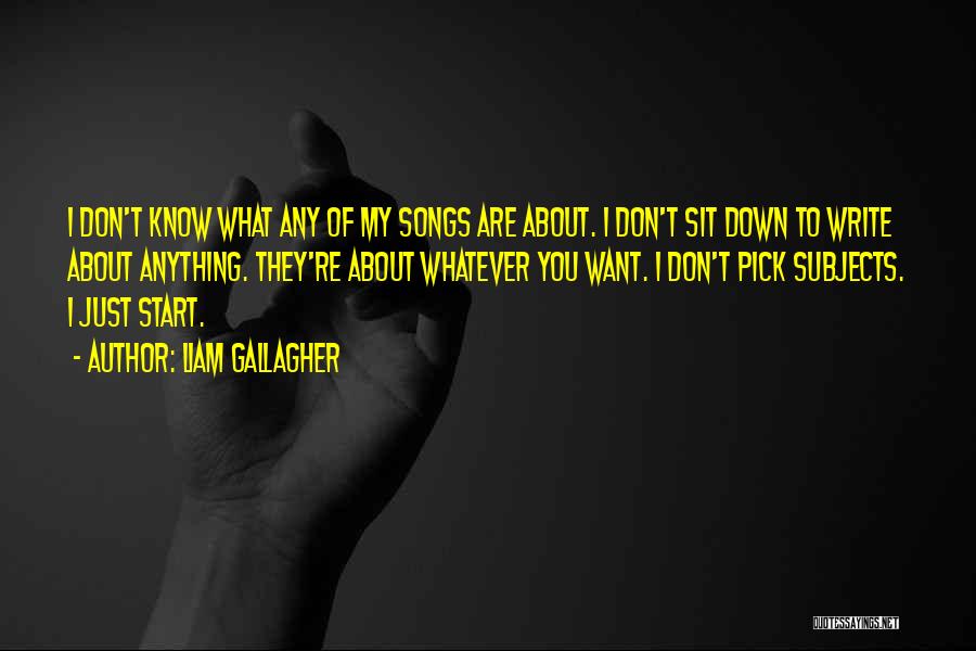 I Want To Write Quotes By Liam Gallagher