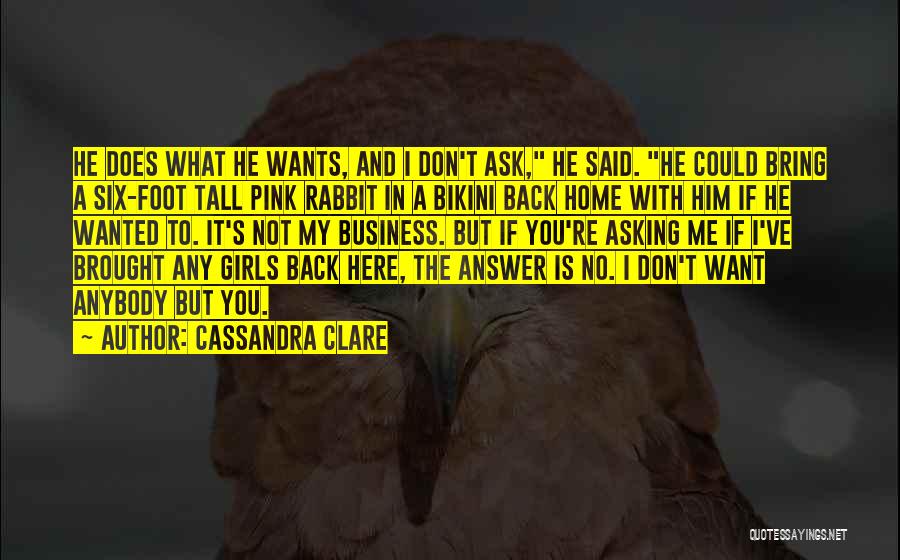 I Want You Back Home Quotes By Cassandra Clare