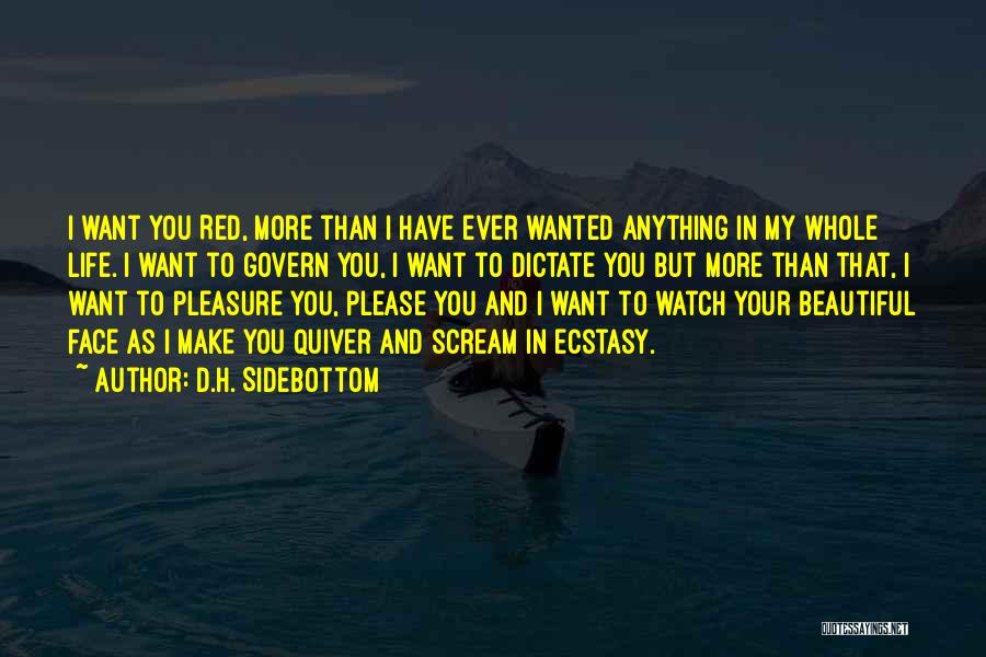 I Want You More Than Anything In My Life Quotes By D.H. Sidebottom