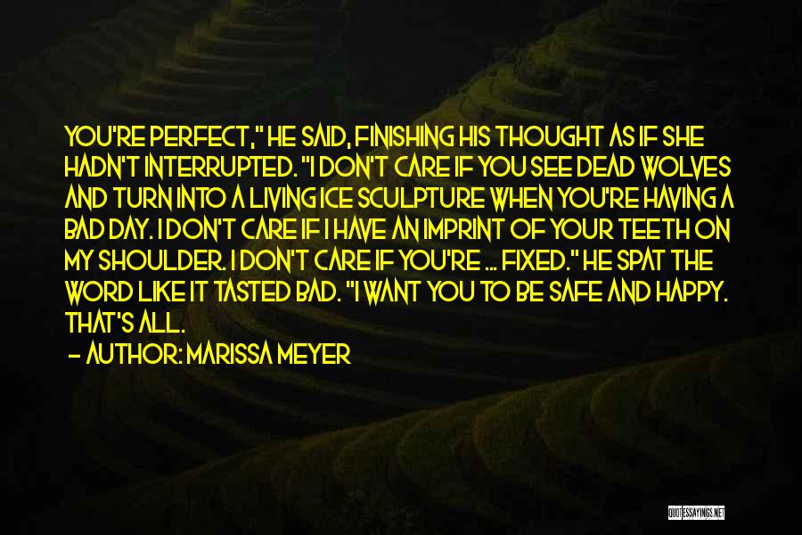 I Want You To Be Happy Quotes By Marissa Meyer