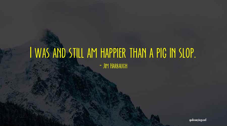 I Was Happier Than Quotes By Jim Harbaugh I Was Happier Than Quotes By Jim Harbaugh
