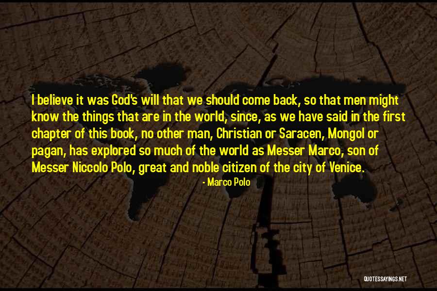 I Will Back Quotes By Marco Polo I Will Back Quotes By Marco Polo