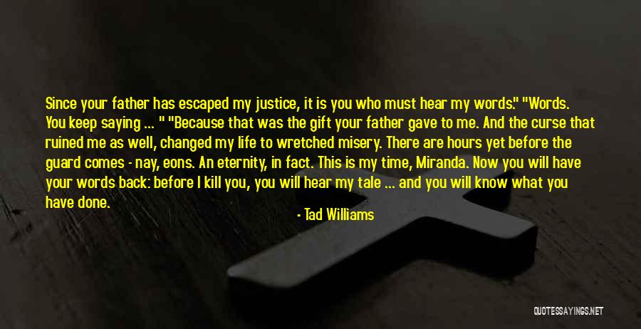 I Will Back Quotes By Tad Williams