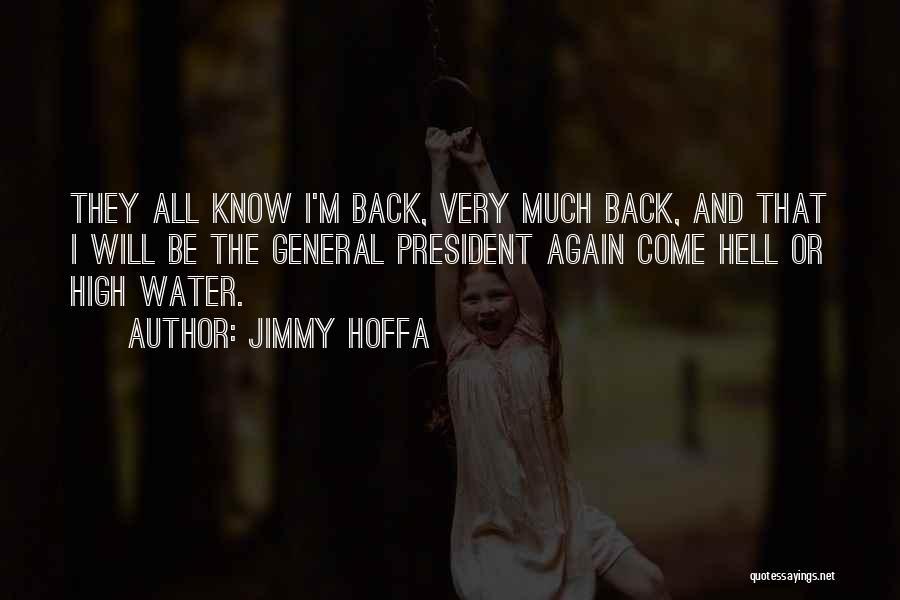 I Will Be Back Again Quotes By Jimmy Hoffa