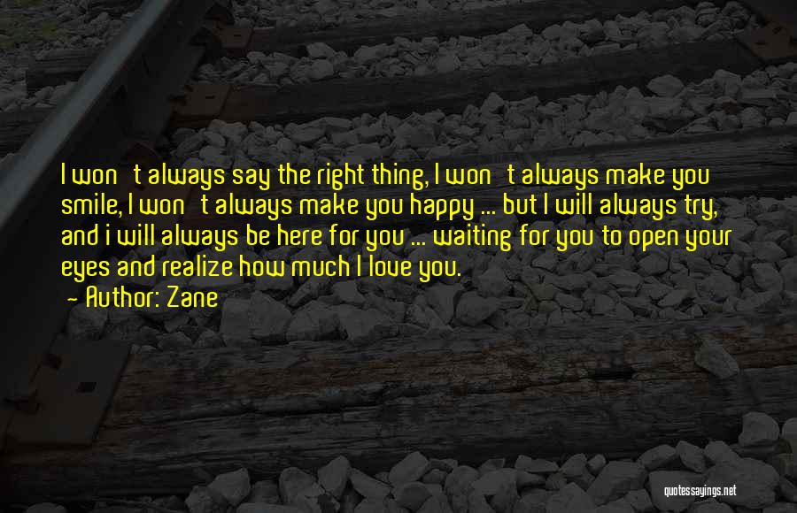 I Will Be Here Waiting For You Quotes By Zane