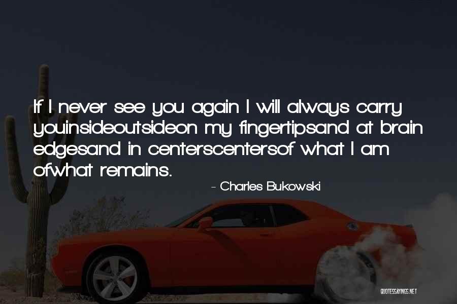 I Will Carry You Quotes By Charles Bukowski