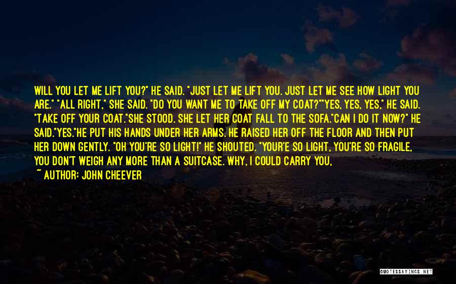 I Will Carry You Quotes By John Cheever