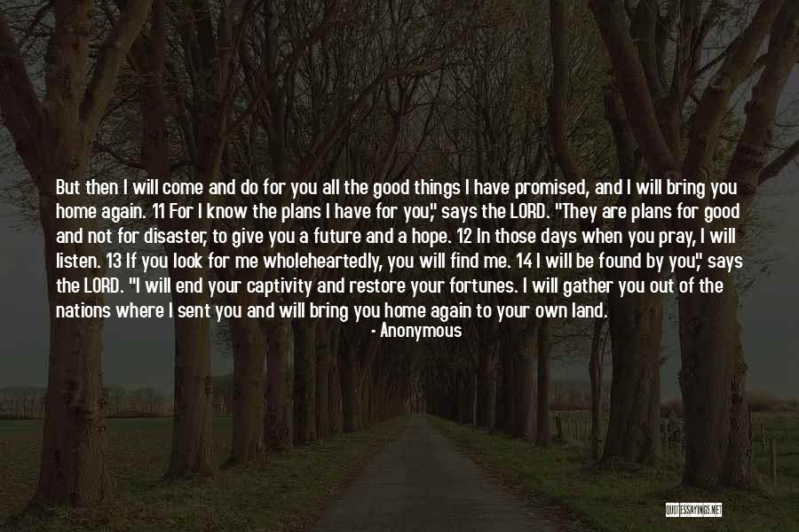 I Will Come Again Quotes By Anonymous