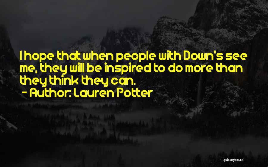 I Will Do More Quotes By Lauren Potter