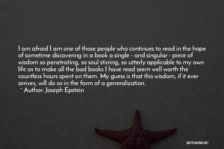 I Will Do This On My Own Quotes By Joseph Epstein