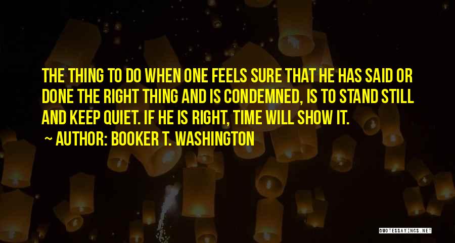 I Will Keep Quiet Quotes By Booker T. Washington