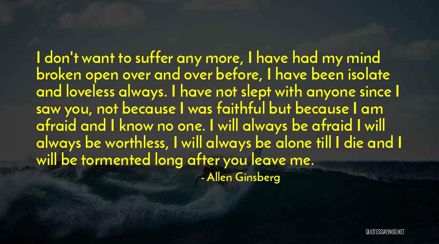 I Will Leave You Alone Quotes By Allen Ginsberg