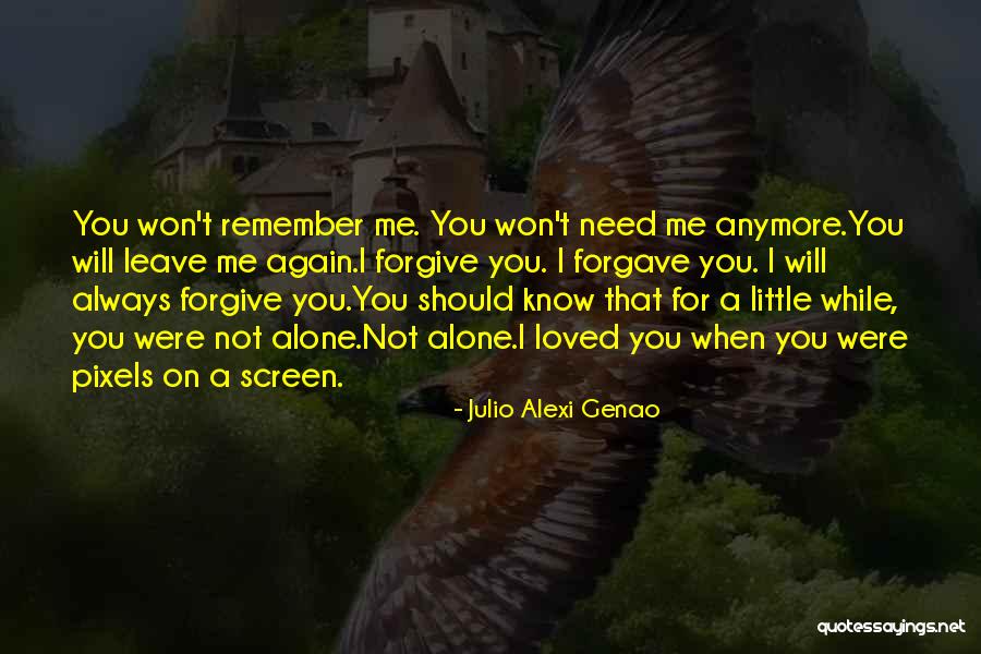 I Will Leave You Alone Quotes By Julio Alexi Genao