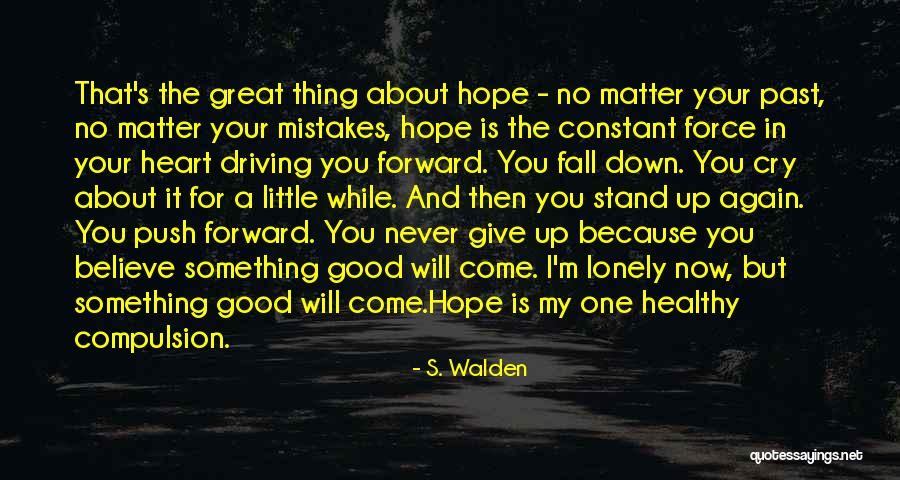 I Will Never Cry Again Quotes By S. Walden