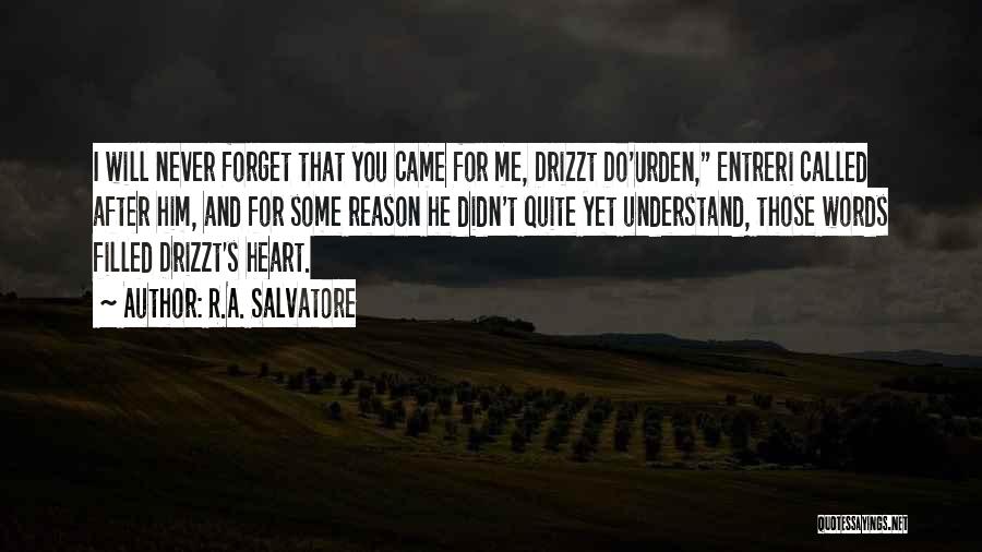 I Will Never Forget Him Quotes By R.A. Salvatore