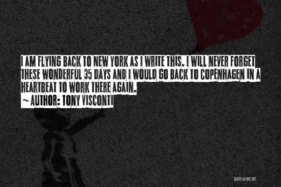 I Will Never Go Back Quotes By Tony Visconti