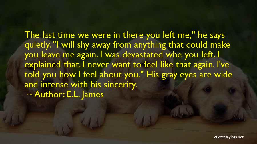 I Will Never Leave You Quotes By E.L. James