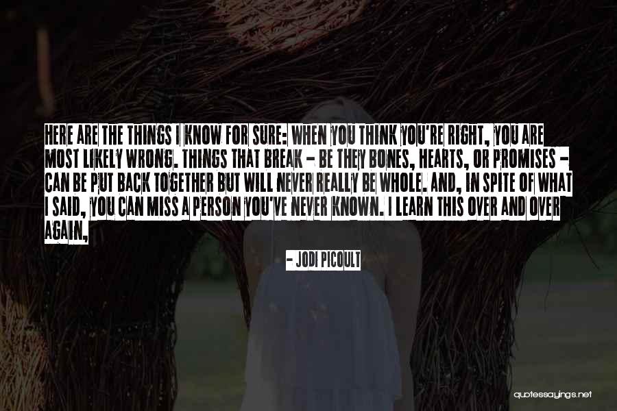 I Will Never Miss You Quotes By Jodi Picoult I Will Never Miss You Quotes By Jodi Picoult