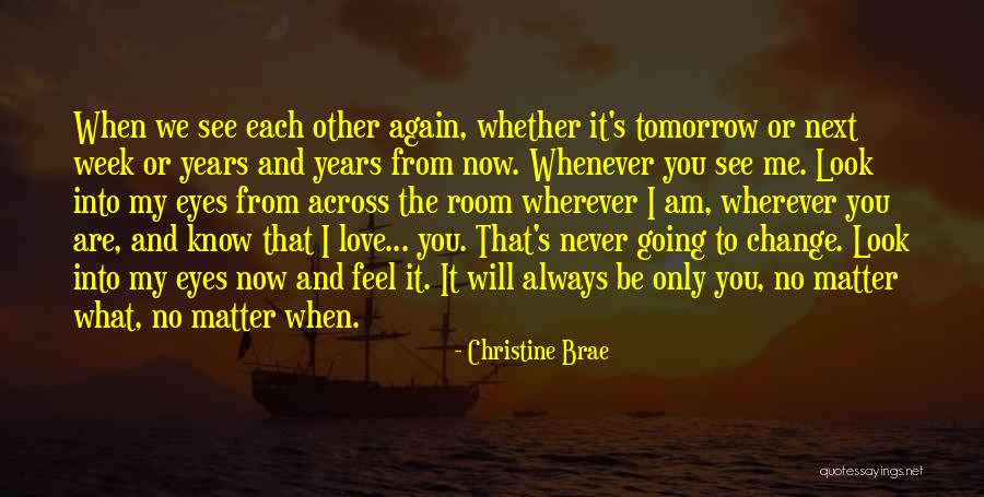 I Will Never See You Again Quotes By Christine Brae