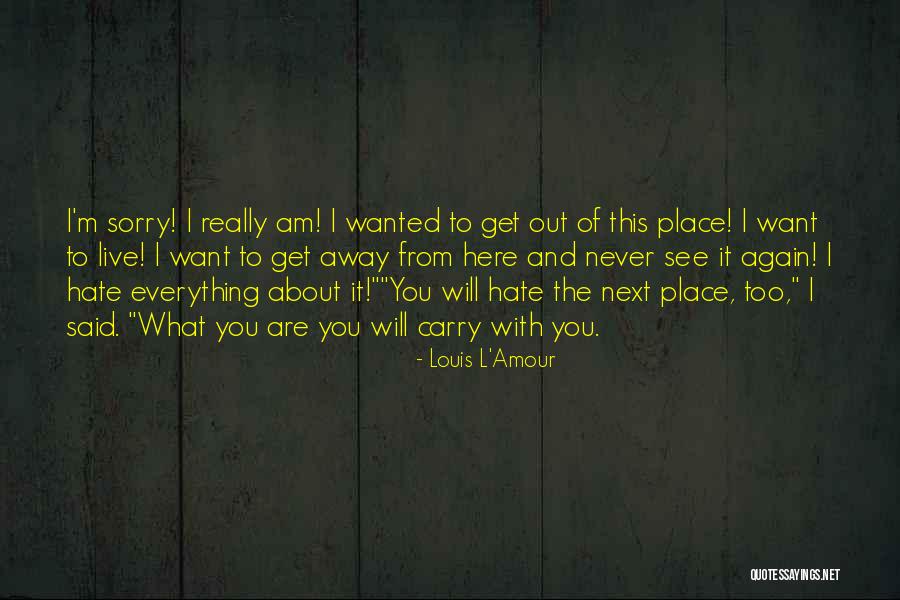 I Will Never See You Again Quotes By Louis L'Amour