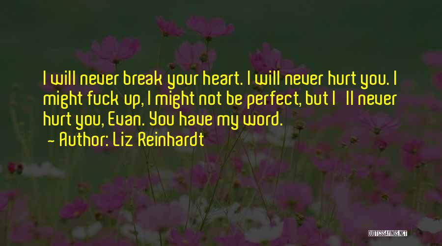 I Will Not Break Your Heart Quotes By Liz Reinhardt