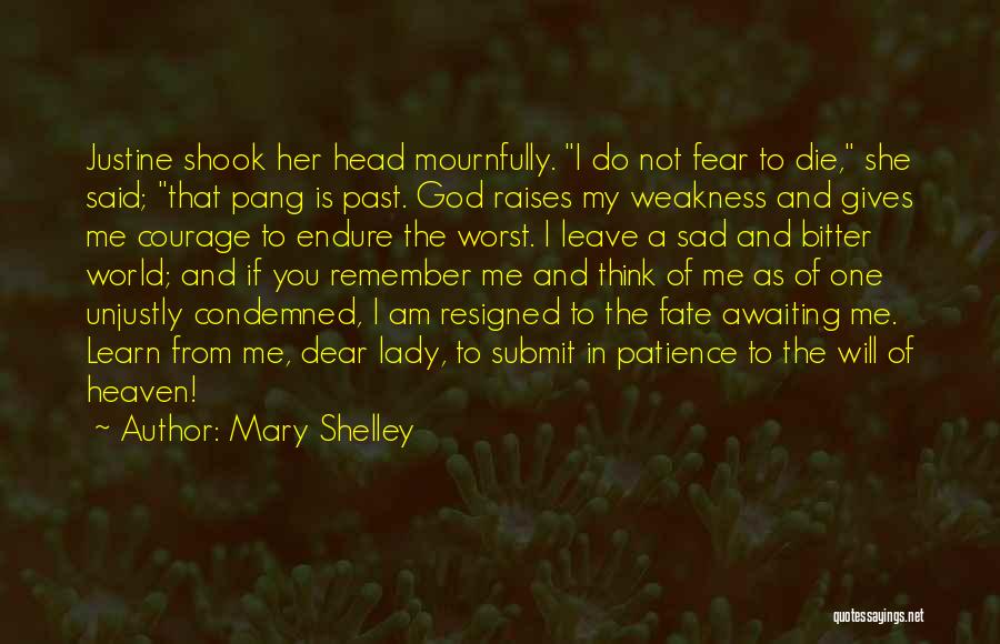 I Will Not Fear Quotes By Mary Shelley