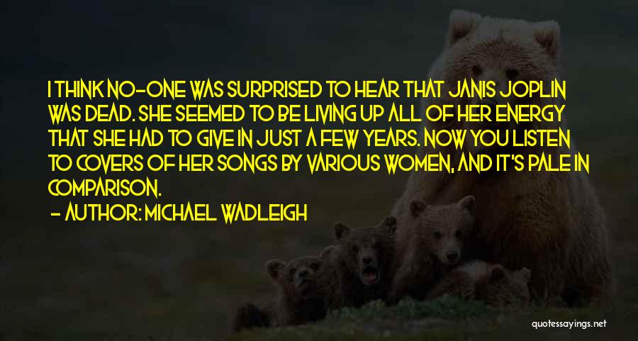 I Will Not Give Up On Us Quotes By Michael Wadleigh