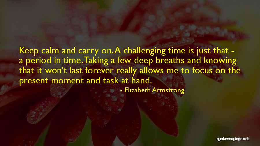 I Will Not Keep Calm Quotes By Elizabeth Armstrong