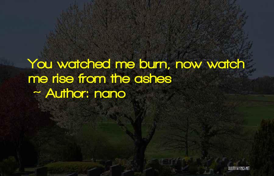 I Will Rise From The Ashes Quotes By Nano