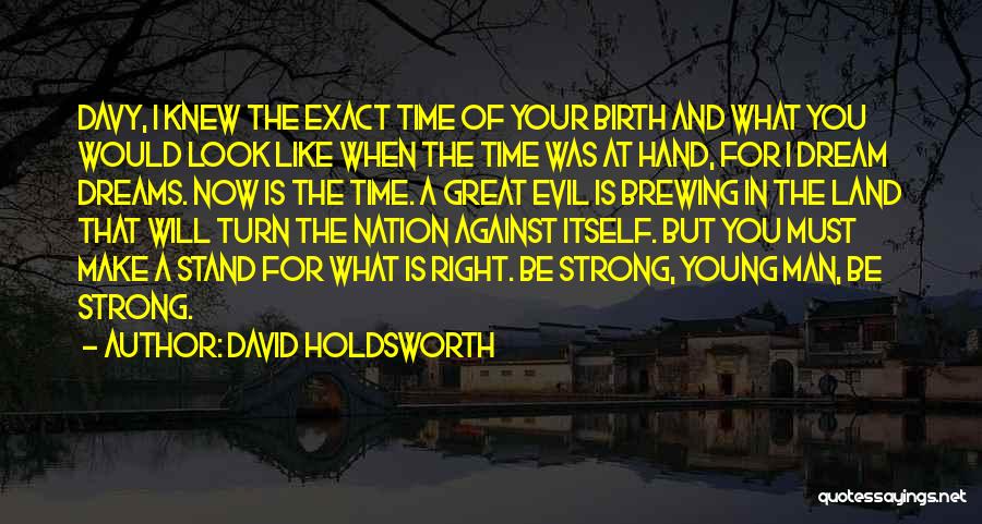 I Will Stand Strong Quotes By David Holdsworth